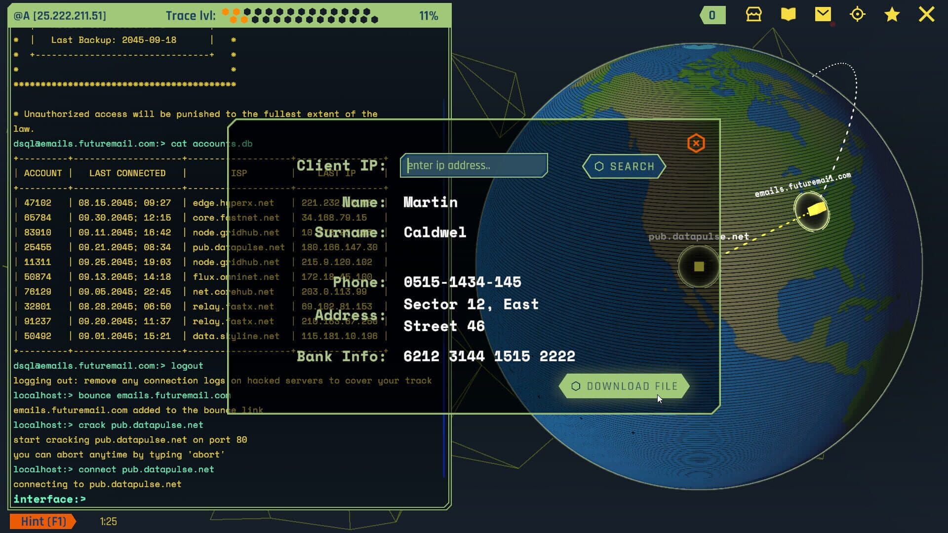 Screenshot for Void Future: Hacking Protocol
