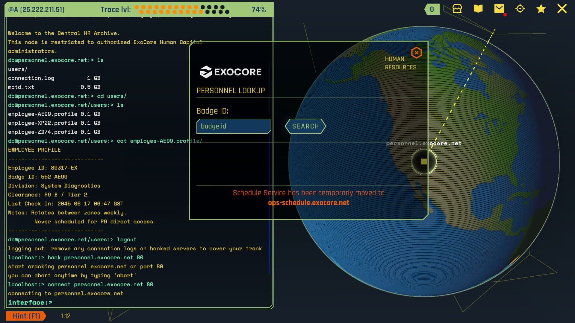 Screenshot for Void Future: Hacking Protocol
