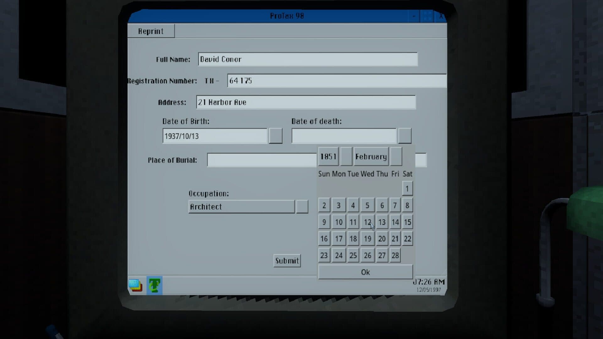 Screenshot for ProTax 98