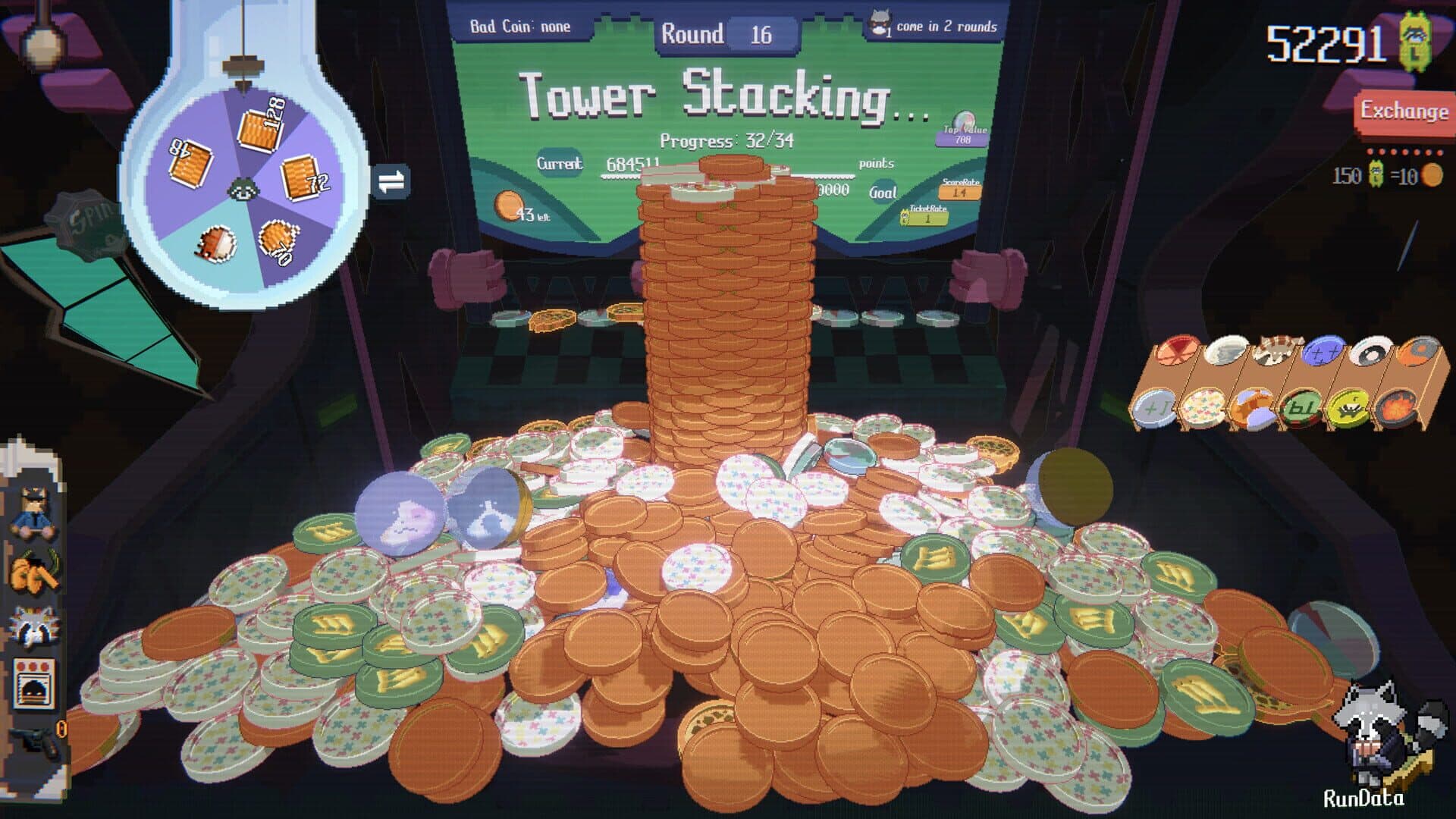 Screenshot for Raccoin: Coin Pusher Roguelike
