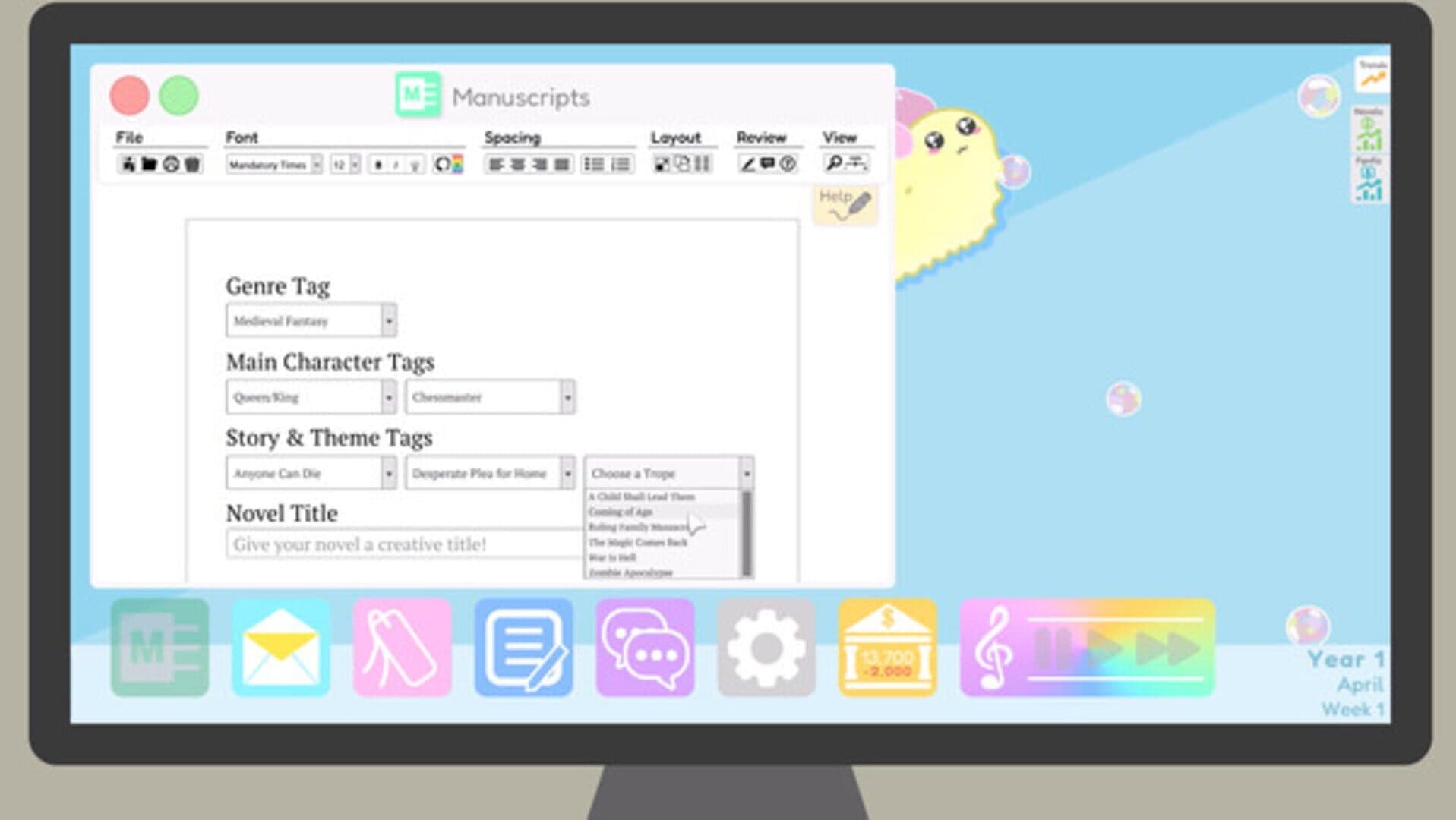 Screenshot for Author Sim